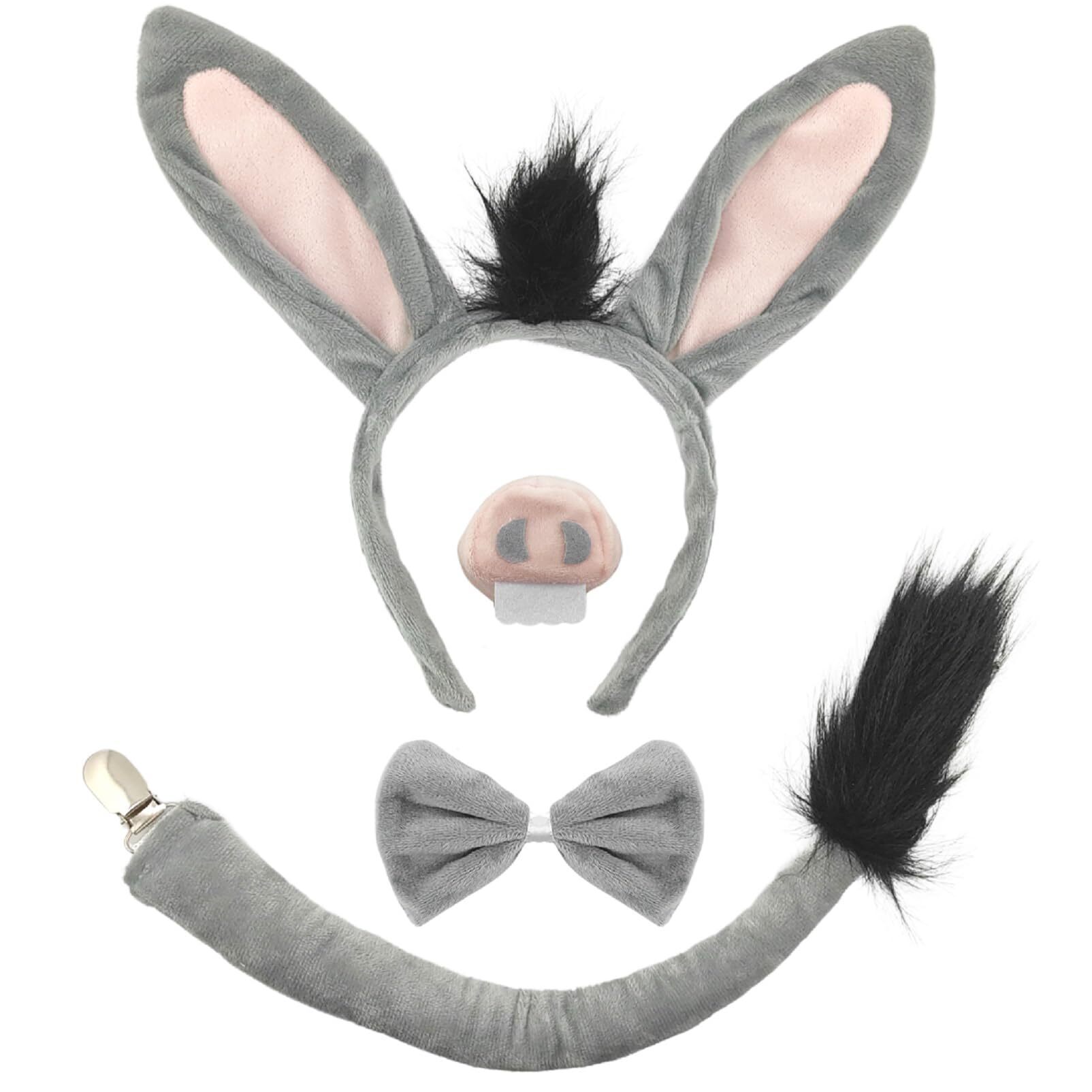 5233 Donkey Ears And Tail Costume Set For Adults Donkey